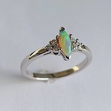 Prstene - Opálový prsteň - 14906767_