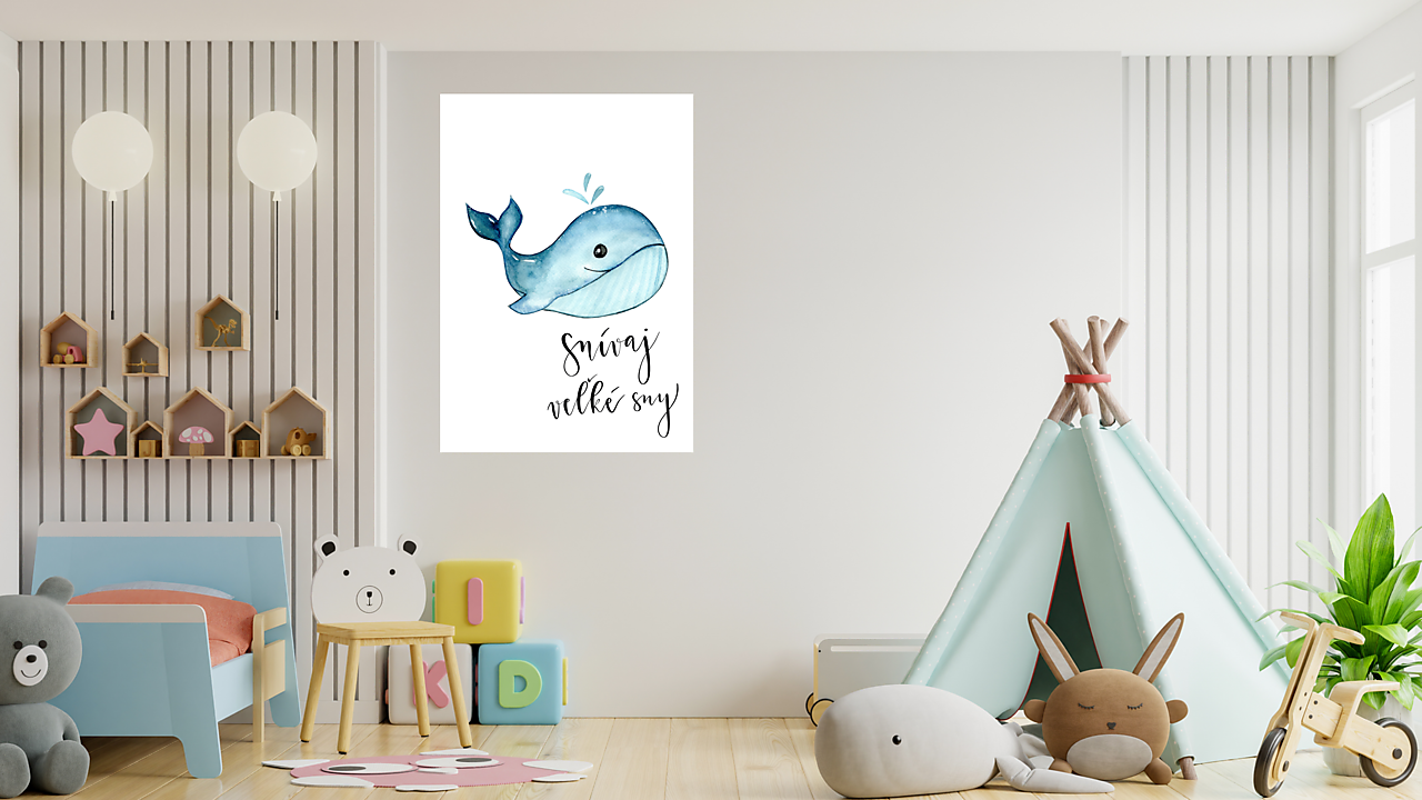 SNÍVAJ VEĽKÉ SNY - art print  (menšia A3 (30x40cm))