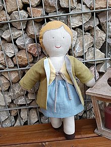 Hračky - ľanová bábika  s oblečením(dievča).... - 14904594_