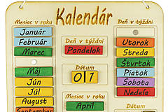 Hračky - Drevený kalendár pre deti s magnetkami - 14904004_