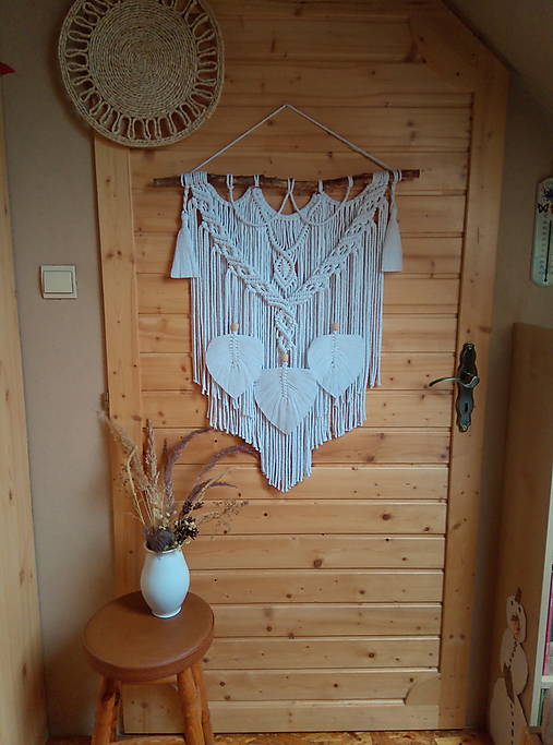 Dekorácie - Macramé Luna (Snehobiela) - 14904291_
