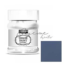 Farby-laky - ZĽAVA!! Dekor paint chalky PENTART 230 ml - Indigová modrá P21670 - 14904330_