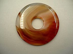 Minerály - Donut kulatý XL - achát 53 mm, č.8f - 14906321_