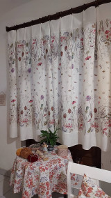 Úžitkový textil - Závesy s kvetinovou bordúrou - 14906988_