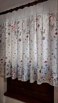 Úžitkový textil - Závesy s kvetinovou bordúrou (Kombinácia hore D160× Š140 cm) - 14906982_