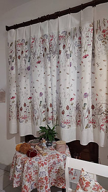 Úžitkový textil - Závesy s kvetinovou bordúrou (Kombinácia obojstranná 175×140 cm) - 14906988_
