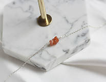 Náhrdelníky - Strieborný náhrdelník s polodrahokamami (ruženín, mesačný kameň, - 14908547_
