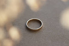 Prstene - Zlatá obrúčka - plochá - 14910867_