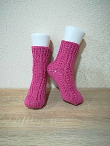 Ponožky, pančuchy, obuv - Pletene ponožky 17 - 14909286_