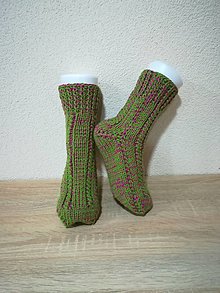 Ponožky, pančuchy, obuv - Pletene ponožky 24 - 14909413_