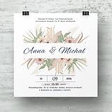 Papiernictvo - Kvetinkové svadobné oznámenie - 14909135_