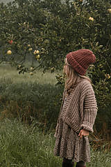 Detské oblečenie - Háčkovaný kardigan...hnedý - 14907417_