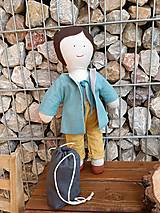 Hračky - ľanová bábika s oblečením(chlapec) .... - 14909773_