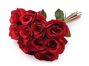 Polotovary - Umelá kytica ruže - 14907708_