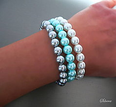 Iné šperky - SET náramků voskovaná perla 3 kusy - 14914302_