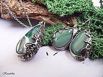 Sady šperkov - Spomienky na les......(zelený achát) - 14913539_