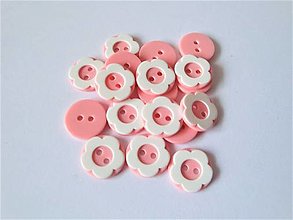 Galantéria - Plastový gombík 12,7 mm (5ks) - ružová - 14913871_