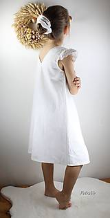 Detské oblečenie - Detské ľanové šaty, s výstrihom na chrbte - 14913059_
