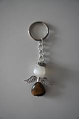 Kľúčenky - Korálkový anjelik na kľúče - 14913907_