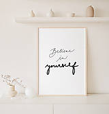 Grafika - Grafika/obraz na stenu text - Believe in yourself - 14912684_
