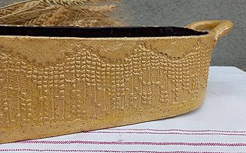 Nádoby - Keramická forma na chlieb - okrová - 14912804_