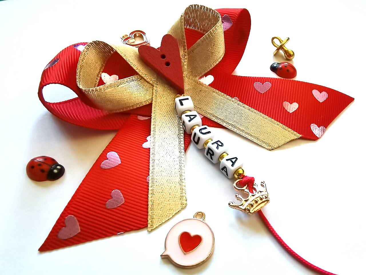 Stužka (mašlička) proti urieknutiu na kočík (Červená)