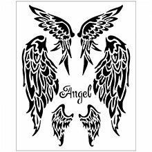 Nástroje - Šablóna Stamperia - 20x25 cm - krídla, anjelské krídla - 14914867_