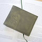 Peňaženky - Kožená peňaženka - Alex s výklopnou kapsou - jelen - 14917525_