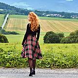Sukne - KYLIE - škótska asymetrická zavinovacia sukňa (G2 - béžové káro) - 14916566_