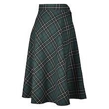 Sukne - RUBY - škótska midi zavinovacia sukňa (E1 - tmavozelené káro - Maclean) - 14916606_
