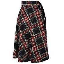 Sukne - RUBY - škótska midi zavinovacia sukňa (D1 - čierne káro - Stewart Black) - 14916615_