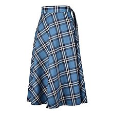 Sukne - RUBY - škótska midi zavinovacia sukňa (E2 - oceľovomodrobiele káro - Earl of St Andrews) - 14916667_