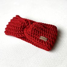 Čiapky, čelenky, klobúky - Čelenka TURBAN " Červená " - 14915230_