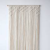 Úžitkový textil - Makramé záves na dvere WELCOME - 14916382_