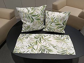 Úžitkový textil - Zelené listy - obliečky so štólou - 14914743_