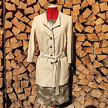 Bundy a kabáty - Ľanový béžový trenčkot (rôzne farby)   vzorok -50%. 24€ - 14916478_