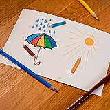 Grafika - Obrázok Slnko a dážď - 14915477_