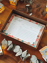Papiernictvo - Vianočný receptár v krabičke béžový - 14919983_
