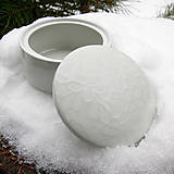 Nádoby - Dekorativní porcelánová dóza - Ze sněhových sítí - 14920615_