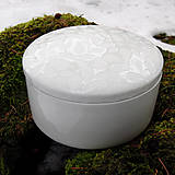 Nádoby - Dekorativní porcelánová dóza - Ze sněhových sítí - 14920617_
