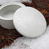 Nádoby - Dekorativní porcelánová dóza - Ze sněhových sítí - 14920620_