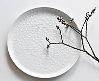 Nádoby - Porcelánový talíř "Ze sněhových sítí" - 14920625_