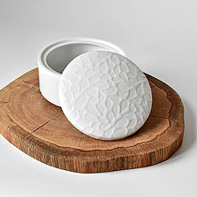 Nádoby - Dekorativní porcelánová dóza - Ze sněhových sítí - 14920611_
