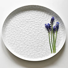 Nádoby - Porcelánový talíř "Ze sněhových sítí" - 14920623_
