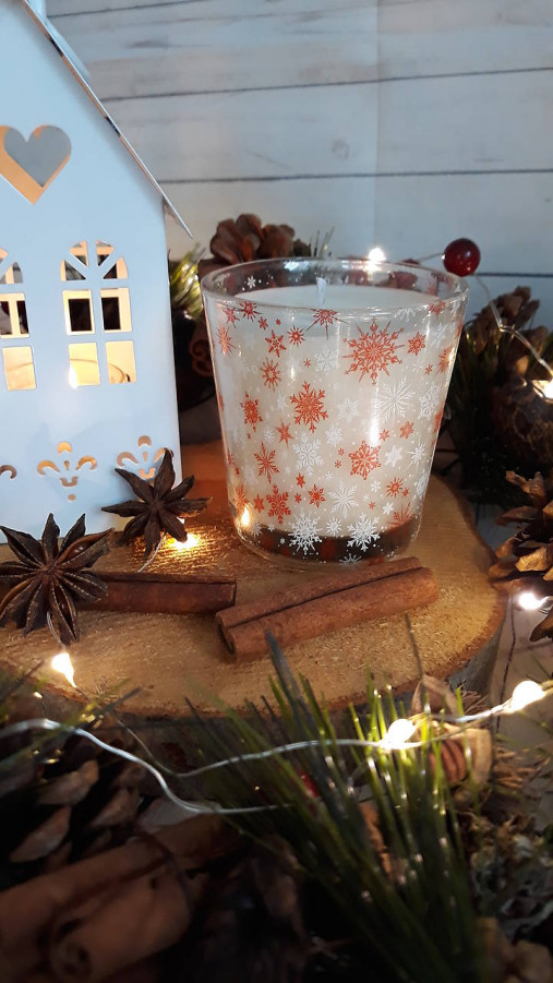  - Prírodná sójová sviečka Vianočná-s vôňou VIANOČNÉ TRHY - 14920260_