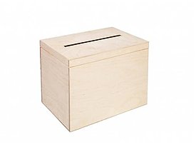 Iný materiál - Drevená krabička na obálky - 14918441_