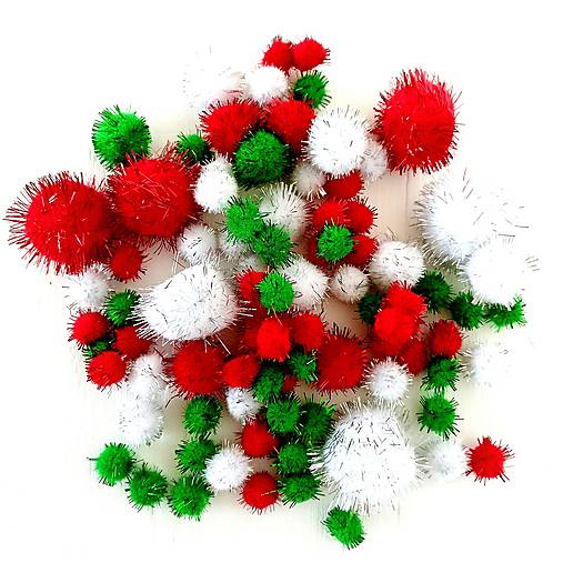 Polotovary - Metalické POM POM guličky 100 ks - DPKSPO038 - 14920231_