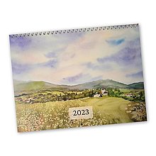 Papiernictvo - Kalendár 2023 -akvarelové krajinky - 14921528_