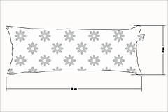 Úžitkový textil - FILKI šupkový vankúš na spanie 55 cm (tyrkysový s kvetmi šírka 25 cm) - 14920932_