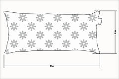 Úžitkový textil - FILKI šupkový vankúš na spanie 55 cm (tyrkysový s kvetmi šírka 25 cm) - 14920933_